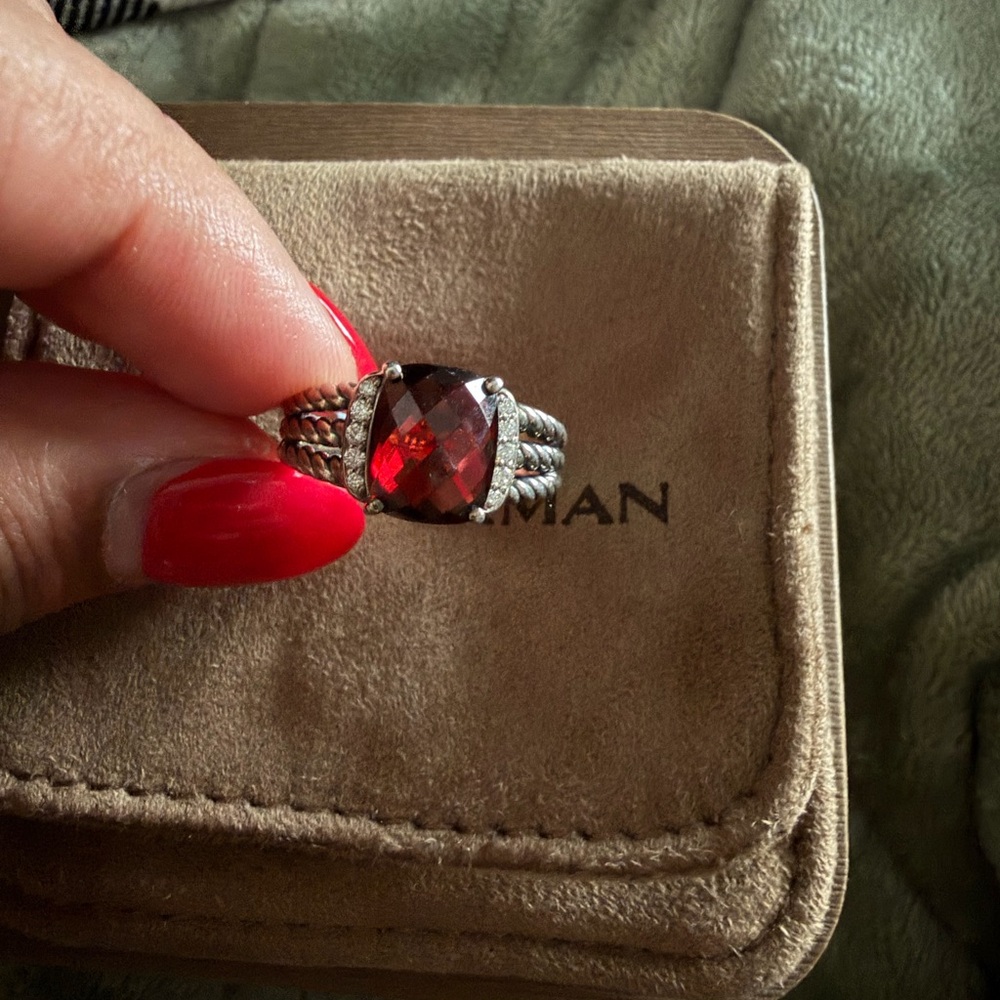 David Yurman Garnet Ring size 8